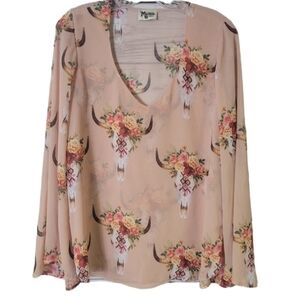 Show Me Your Mumu Hippie Dippie Tribal Bull Top